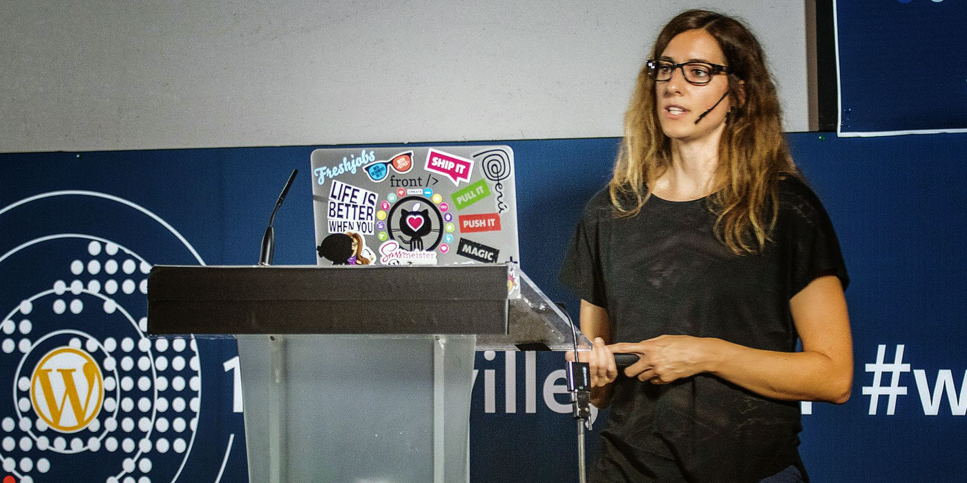 Karin Christen gave her first WordCamp Europe talk in 2014